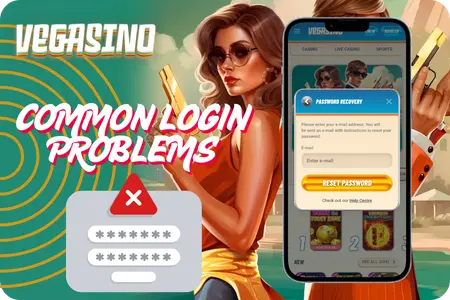 Vegasino login are a mistyped email or password