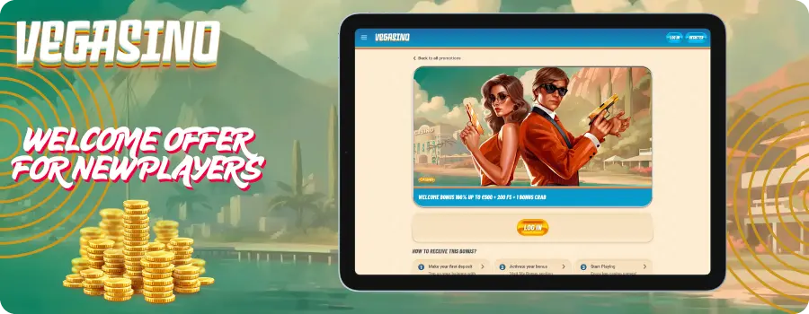 Vegasino Casino login bonus