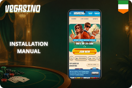 Vegasino App download Installation Manual