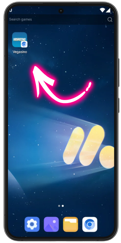 Vegasino App The application is installed