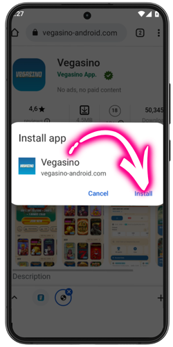 Vegasino App Confirm download
