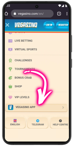 Vegasino App Find the official website